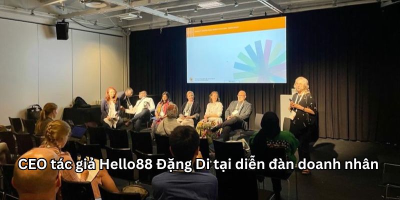 CEO tác giả Hello88 Đặng Di tại hội nghị kiện doanh nhân trẻ